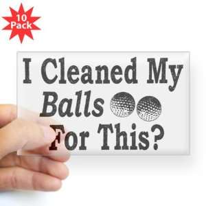  Sticker Clear (Rectangle 10Pk) Golf Humor I Cleaned My 