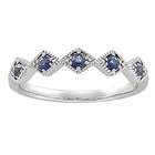 Carat Sapphire 14k White Gold Anniversary Wedding Ring (Size 
