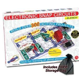  Electronic Snap Circuits   300 with FREE Storage Bag Toys 