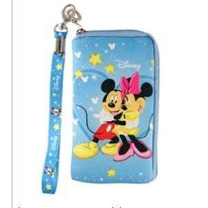  Mickey & Minnie Mouse Blue Padded Cell Phone Bag & Strap 