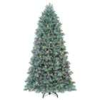 GE 7.5ft Just Cut Blue Noble Fir Christmas Tree with Multi color 