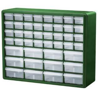 Akro Mils 10744 Green Series 44 Drawer Plastic Parts Storage Hardware 