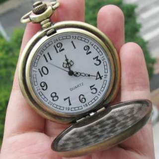 1800s Antique Style Quartz ana Bronze Tone Pocket Watch  
