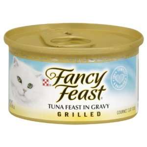 Fancy Feast Cat Food, Gourmet, Tuna Feast in Gravy, Grilled, 3oz 