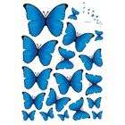 Wall Art Corner Blue Butterflies Vinyl Home Wall Art Sticker Decals