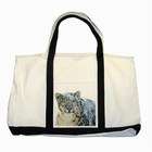 Carsons Collectibles Two Tone Tote Bag of Apple Snow Leopard Logo