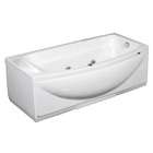 Aston Global 68 Whirlpool Bath Tub in White   Drain Location Left