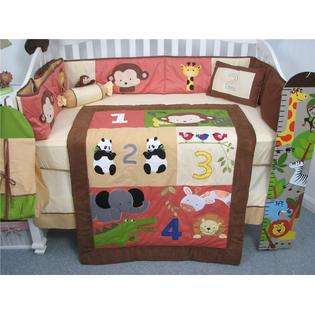 1234 Jungle Friends Baby Crib Nursery Bedding Set 14 pcs included 