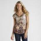 Live and Let Live Petites Crochet Back Sublimation Top