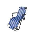   Back Beach Chair Three Position Adjustable with Free Neck Pillow Blue
