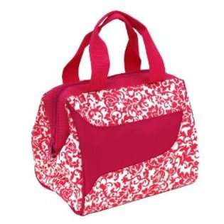 Fit & Fresh Downtown Insulated Designer Lunch Bag with Ice Pack, Pink 