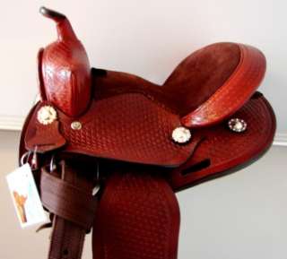 13 Tan Brown Western Trail kid PONY Saddle DOUBLE T nu  