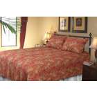 Blancho Bedding [Lush Red Ferns] 100% Cotton 3PC Classic Floral 