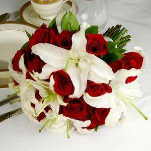 Fresh Flowers Wedding Decorations 46 PCS. Bridal Bouquet, Centerpieces 