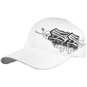SPEED & STRENGTH WOMENS TO THE NINES ADJUSTABLE FLEXFIT HAT (WHITE)