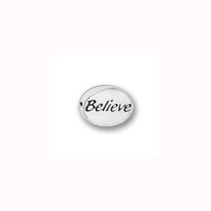  Charm Factory Pewter Believe Message Bead Arts, Crafts 