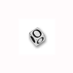  Charm Factory Pewter 5 1/2mm Alphabet Letter O Bead Arts 