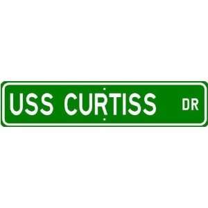  USS CURTISS AVB 4 Street Sign   Navy Ship Gift Sailor 