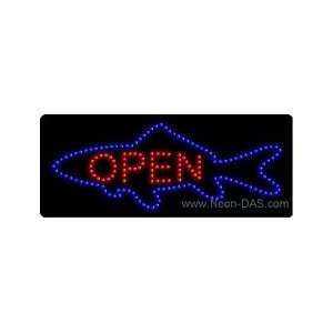  Fish Open Outdoor LED Sign 13 x 32
