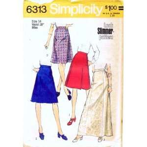  Simplicity 6313 Sewing Pattern Set of Skirts Size 14 