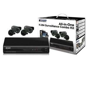  KGUARD All In One Surveillance Combo Kit 4 Channel H.264 