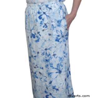   Fashionable Adaptive Wrap Skirt   Size MED, Color blue 