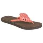 Route 66 Womens Mally Medallion Thong Sandal   Coral