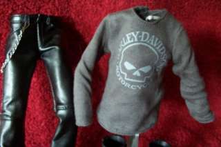 Barbie KEN Doll Clothes Outfit Fashion Harley Davidson BOOTS HELMET 