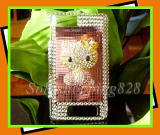 Pink Hello Kitty 3D Bling Hard Snap on Case Cover For Motorola Droid 