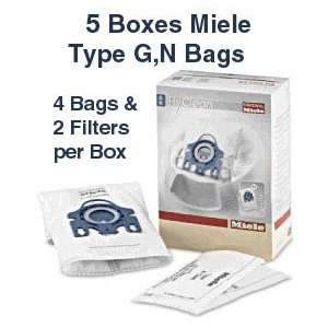  Miele Dust Bag 5 Pack Type GN 20 Bags and 10 Filters