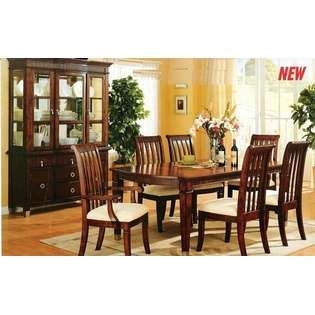 pc Barrington dining table set in a rich cherry finish wood with 