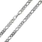 bling jewelry 7mm men stainless steel medium figaro chain necklace