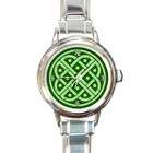   Charm Watch of Green Medevil Celtic Knot (Irish Jewelry, Pendant, Ring