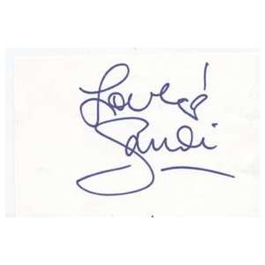  SANDI TAYLOR Signed Index Card In Person 