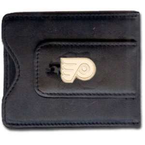   Flyers Silver Leather Money Clip & C/C Holder