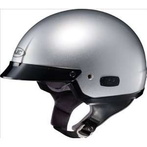   Metallic Silver Open Face Motorcycle Helmet IS2 Size Small Automotive