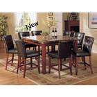Cyber Furnishing Bologna Square Counter Height Marble Top 9pc Dining 