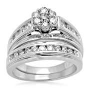 cttw Diamond Bridal Set in White Gold 