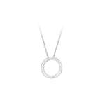 Katarina 14K White Gold Diamond Cut Circle Necklace   17