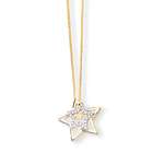 goldia 14k Yellow Gold Diamond Star Pendant with 18 Chain