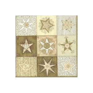 Twinkling Stars Cream Christmas Party Lunch Napkins  