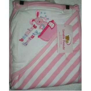   Hooded Bath Towel   Bathing Beauty   Candy Striped 