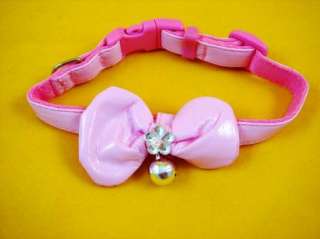 110P  Dog Collar & Lead Leash PU Leather Style(PINK)#S  