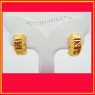 22K 24K Gold GP Thai Gorgeous LEVER BACK Earrings E12  