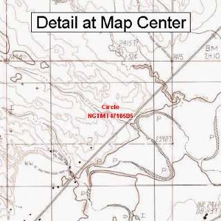 USGS Topographic Quadrangle Map   Circle, Montana (Folded 