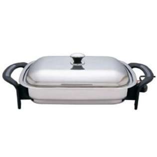   16 Rectangular Surgical Stainless Steel Electric Skillet 