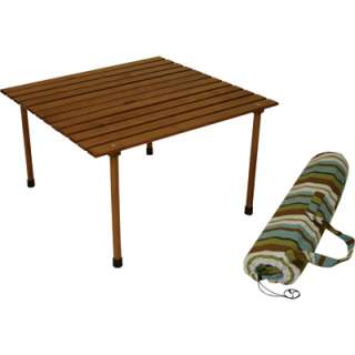 Roll Up Wood Table Portable Picnic Table  New  