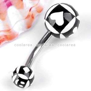   Flower UV Stainless Steel Ball Belly Navel Ring Body Piercing Gift