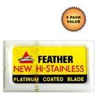 Feather Hi Stainless Platimum Double Edge Razor Blades 50 Ct