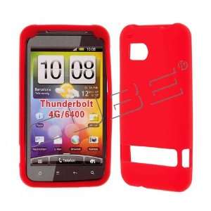  HTC 6400/ Thunderbolt Premium Skin Solid Red Cell Phones 